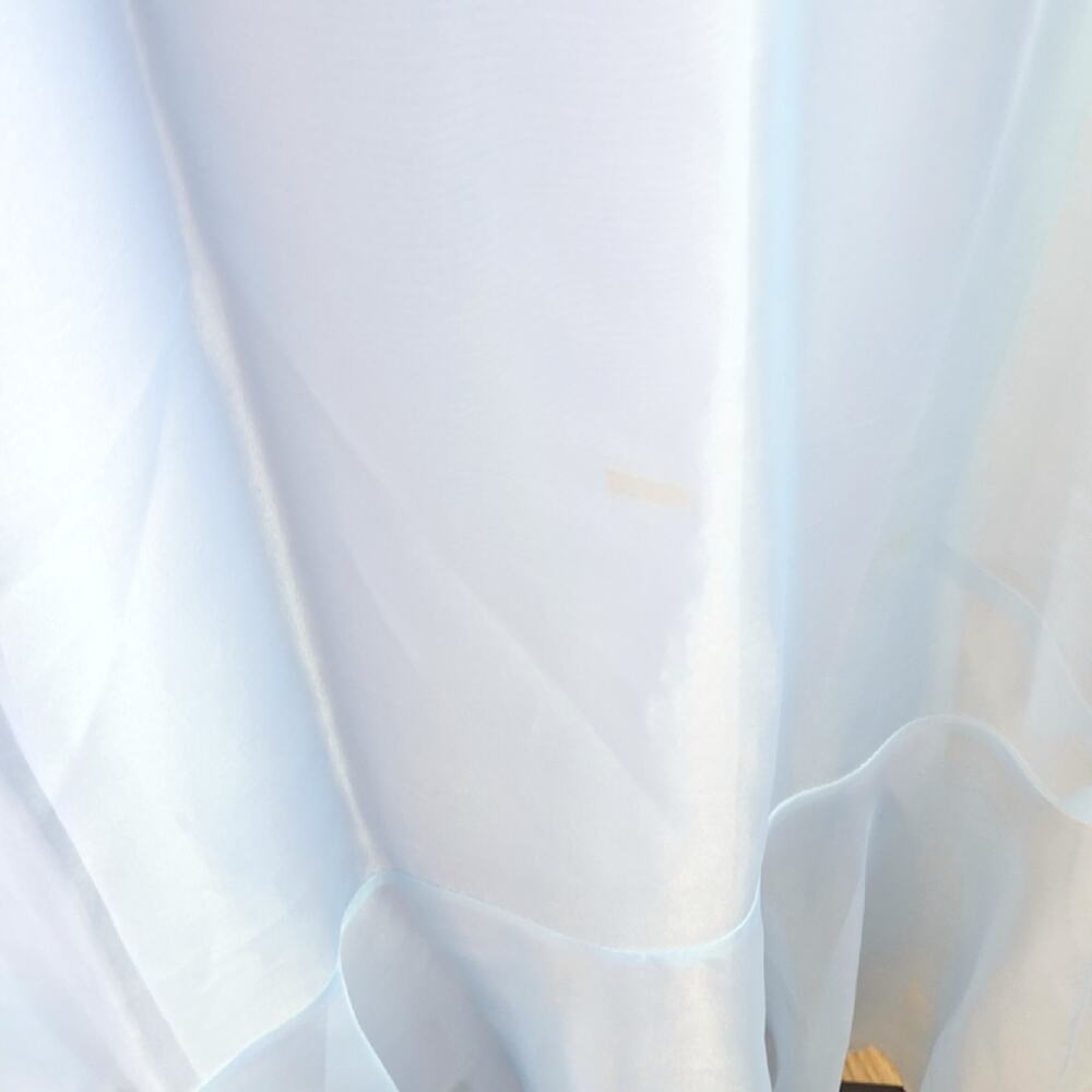 Vintage Blue Chiffon Maxi Dress Ruffle Prairie Formal Romantic Cottagecore AS IS - Picture 3 of 9